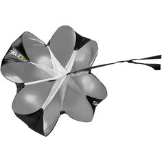 a kite that is shaped like a flower with strings attached to the back of it