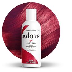 Pack of 1 Adore Hair Color - please verify color name in the Product Title Transform your hair with the vibrant and long-lasting hues of Creative Image Adore Semi-Permanent Hair Color. This innovative hair dye is designed to infuse each strand with rich, radiant color while maintaining the health and integrity of your hair. Free from harsh chemicals like ammonia, peroxide, and alcohol, Adore provides a gentle yet effective coloring experience that leaves your hair feeling soft, silky, and full o Adore Hair Dye, Schwarzkopf Color, Punky Color, Hair Dye Brush, Dyed Red Hair, Semi Permanent Hair Color, Head Hair, Semi Permanent, Permanent Hair Color