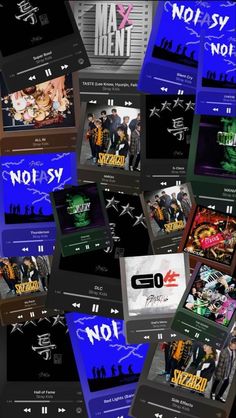 many different types of music on the screen