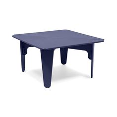 a blue plastic table on a white background