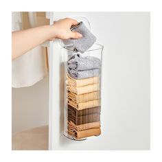 PRICES MAY VARY. Multi-Use - This plastic grocery bag dispenser holder can store plastic bags, underwear and socks. save your kitchen and closet from the mess Extra Wide Design - Plastic bag organizer measures 4.92“x 3.3"x 10.6"/12.5cm x 8.5cm x 27cm, 12.5cm wide making your plastic bags/underwear/socks easier to store and pull from the bottom dispensing slot. Hang It Practically Anywhere - The wall-mount plastic bag organizer can be mounted wherever you need it – on the wall, on the door or eve Dorm Bathroom Organization, Closet Storage Drawers, Wall Mount Storage, Plastic Bag Dispenser, Kitchen Garbage, Laundry Basket With Lid, Plastic Drawer Organizer, Sock Storage, Laundry Basket Organization