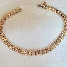 Beautiful 14kt Gold Tennis Bracelet. Estimated 2.75 To 3 Carats Of Diamonds, Stones Not Chips. Sturdy Clasp For Safety. S Curve Style. 7 1/4 To 7 1/2 Inches Long. 14kt Marked On Clasp Curve Style, Gold Tennis Bracelet, Diamond Tennis Bracelet, Tennis Bracelet Diamond, 3 Carat, Tennis Bracelet, 14kt Gold, Christmas List, Womens Jewelry Bracelets