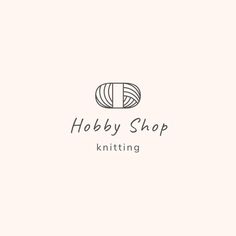 the hobby shop logo is shown in black and white, with an oval ball on top