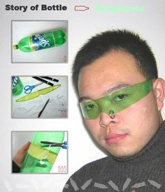 an image of a man with fake green eyeliners on his face and nose