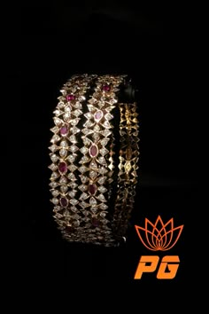 Stone Bangles Gold Designs, Ruby Diamond Bangles, Stone Bangles Gold, Plain Gold Bangles