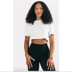 New Alphalete Heavy Cotton Dropped Shoulder Crop Top Tee In White Nwt Cotton Signature Heavy Cotton Fabric Blend Crew Neck With Straight Hemline Oversized Fit With Dropped Shoulder Sleeve Style Alphalete Core Wordmark Embroidered Along Lower Left Hem Size: Xxxl I Love A Good Offer No Trades, No Holds Bundle Items For Discount Thanks For Checking Out My Closet H21 Trendy Fitted Cropped T-shirt For Workout, White Stretch Crew Neck Crop Top, White Stretch Crop Top With Crew Neck, Trendy Crop Top Activewear For Spring, Trendy Spring Crop Top Activewear, Spring Crew Neck Athleisure Crop Top, Spring Crew Neck Crop Top In Athleisure Style, Spring Athleisure Crop Top With Crew Neck, Basic Short Sleeve Workout Top