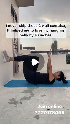 Deepti dhakar on Instagram: "Practice this 2 wall exercise move to target your upper belly, arms and legs together.  Follow me for amazing and beginner friendly workouts.  Beginner 10count 3 sets Advance 40 count 5 sets  #core #coreworkout #absworkout #abs #absday #corestrength #strong #legs #bellyfat #momlife #momfit #fitmom #getfit #momblogger #womenfashion #legsworkout #legsday #womeninbusiness #weightloss #workoutroutine #viral #1 #weightloss #womensupportingwomen" Floor Belly Workouts, Wall Exercise, Workouts Beginner, Post Pregnancy Belly, Hanging Belly, Wall Workout, Workout Beginner, Strong Legs, Workout Moves