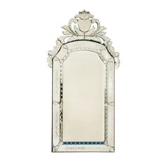 an ornate mirror on a white background