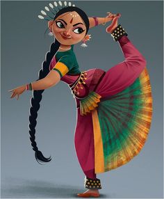 Bharatnatyam Illustration, Kuchipudi Dance Drawing, Indian Illustration Culture, Indian Culture Illustration, Indian Culture Painting, Cultural Illustration, Pakse, Digital Art Character