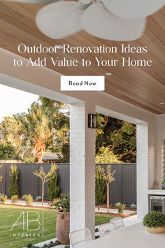 an outdoor renovation ideas to add value to your home