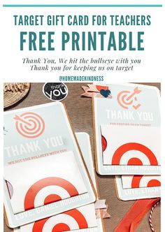 the target gift card for teachers is free printable