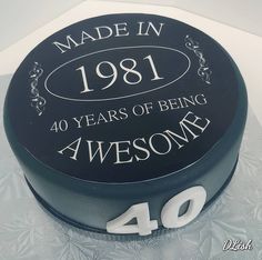 a birthday cake with the words made in 1911 and an image of someone's name on it