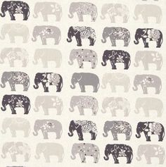 an elephant print wallpaper with many different elephants on it's back and sides