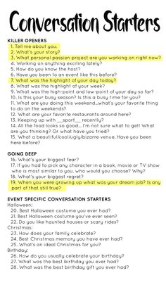 Social Questions Conversation Starters, To Get To Know Someone Questions, How To Make Convos Interesting, Morning Conversation Starters With Him, Conversation Starters New Friends, Conversation Starters For Work, Conversation Starters To Get To Know Someone, Relationship Starter Questions, Friendly Questions To Ask