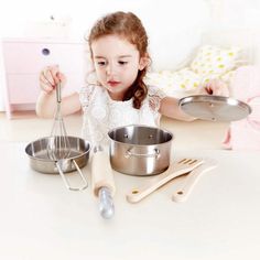 "Find the Hape Kitchen Playset Chef's Choice Cooking Kit at Michaels. com. A future chef can grow and thrive in the kitchen with this basic cooking set. Hape's Chef's Cooking set is perfect for budding little chefs. A future chef can grow and thrive in the kitchen with this basic cooking set. Hape's Chef's Cooking set is perfect for budding little chefs. Just add ingredients and imagination to serve up a delicious meal. Just add ingredients and imagination! Details: Chef's Choice set 10.24\" x 1 Hape Toys, Future Chef, Basic Cooking, Cooking Toys, Cooking Kit, Wooden Play Kitchen, Pots And Pans Sets, Food Accessories, Cooking Set