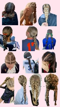 Hairstyles Soccer, Tennis Hairstyles, Football Hairstyles, Brown Hair Color With Blonde Highlights, Hockey Hair