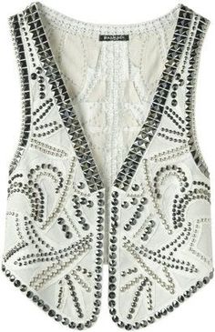 Studded Leather Vest, Short Jackets, Studs And Spikes, Leather Waistcoat, Boho Vest, Bridal Jacket, Queen Shirts