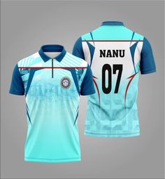 the front and back of a women's jersey with an image of nanu on it