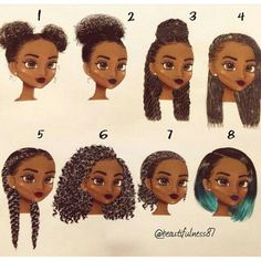 ✨Pinterest : prvncess🌸💍👑✨ Más Long Natural Curly Hair, Cabello Afro Natural, Pelo Afro, Braid Hairstyles, Short Natural Hair Styles, Long Hairstyles, Hair Journey, How To Draw Hair, Hair Art