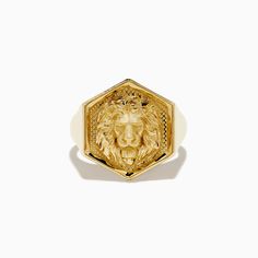 Men's 14K Yellow Gold Lion Signet Ring Luxury Yellow Gold Signet Ring With Diamond Cut, Luxury Gold Signet Ring With 17 Jewels, Luxury 14k Gold Engraved Ring With Vvs Clarity, 14k Gold Jewelry With 17 Jewels, Yellow Gold 14k Tarnish Resistant Signet Ring, Luxury 14k Gold Engraved Tarnish Resistant Ring, Luxury 14k Gold Tarnish-resistant Engraved Ring, Fine Jewelry Yellow Gold Signet Ring With 17 Jewels, Luxury 14k Yellow Gold Signet Ring