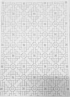 a piece of paper that has been drawn on with lines and dots in it,