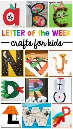 the letter of the week crafts for kids with pictures of animals and letters on them