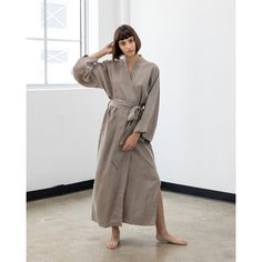 Sustainably made using biodegradable, PETA-Approved vegan silk, this classic fit features a wrap front silhouette with a matching detachable sash, voluminous wide sleeves, and slits on each side - designed and cut to beautifully fit all sizes. This effortlessly chic robe can be worn in the house, by the pool, or dressed up for any occasion. This is a robe you’ll want to live in! Eider & Ivory™ | Eider & Ivory™ Women’s Kimono Robe Sand Polyester | One Size Fits All | Wayfair Wide Sleeves, Duvet Comforters, Peta, The Pool, One Size Fits All, Biodegradable Products, The House, Multi Color, Dress Up