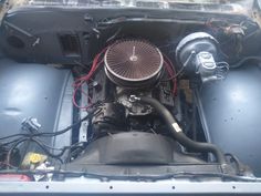 an engine in the back of a car