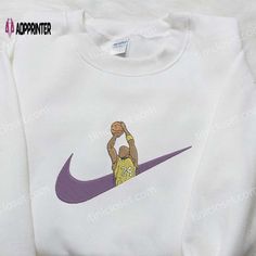 The Nike x Kobe Bryant Embroidered Shirt is a tribute to the legendary basketball player, featuring his iconic logo and Kobe Bryant Lakers, Bryant Lakers, Embroidered Apparel, Embroidered Shirts, Shirt Nike, Shirt Embroidery, Embroidered Clothes, Sons Birthday, Daughter Birthday