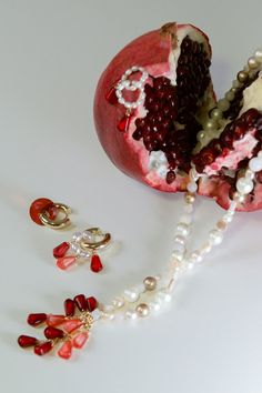 Pomegranate Necklace, Pomegranate Seeds, Pomegranate