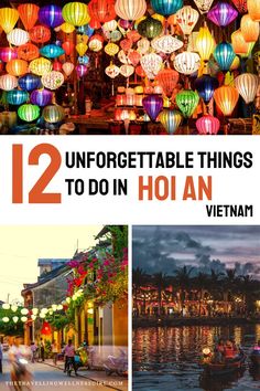 This is a pin for 12 must-do activities in Hoi An, Vietnam. Features aesthetic Vietnamese photography of lanterns and the Old Town. Wellness Girl, Tailored Clothes