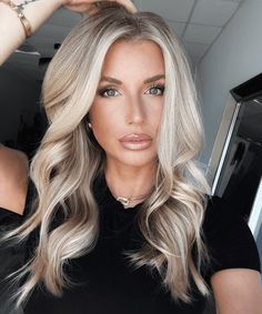 Platinum Blonde Hair With Ash Lowlights, Yellow Blonde To Icy Blonde, Bright Silver Blonde Hair, All Over Blonde With Lowlights, Blonde Hair Color Ideas For Long Hair, Blonde With Fair Skin, Blonde Hair Over 40 Long Hairstyles, Blonde Hair Brown Money Piece, Bright Blonde With Low Lights