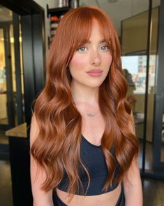 Solid Warm Ginger Brown Hair Color Idea Ginger Brown Hair, Bright Copper Hair, Dark Ginger Hair, Ginger Hair Dyed, Copper Blonde Hair Color, Cheveux Oranges