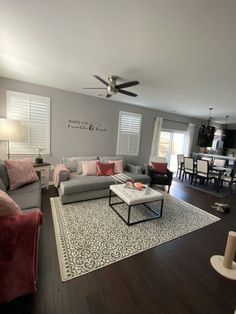 the living room is clean and ready for us to use in its new owner's home