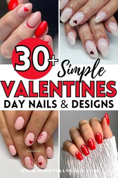 simple valentines day nails