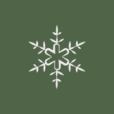 a snowflake on a green background