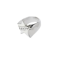 Our lucky star ring. Made with 100% recycled hallmarked 925 sterling silver. Silver 925 Rings, Eclectic Rings, Rings Star, Cool Rings, Fashion Rings Silver, Star Chain, Jewellery Silver, Dope Jewelry, Classy Jewelry