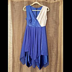 CANAN / Blue Dance Dress/ Worship Dress/ Peak Dress/ V-Neck Dress /Dance Garment/ Dance Outfit/ Woma Sleeveless Dancewear Dress For Summer, Spring Dance Sleeveless Dress, Sleeveless Summer Dancewear Dress, Spring Sleeveless Dance Dress, Sleeveless Spring Dance Dress, Blue Summer Dance Dress, Blue Dance Dress, Dance Overlay, Praise Dress