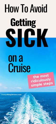 the cover of how to avoid getting sick on a cruise, with text overlay