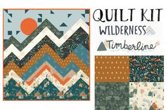 the quilt kit is designed to look like mountains