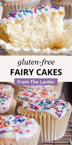 gluten - free fairy cakes from the lander are delicious and easy to make