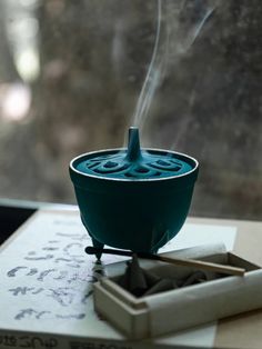 Japanese Incense Holder, Seigaiha Pattern, Japanese Wave Pattern, Candle Alternatives, Insence Burner, Bene Gesserit, Japanese Wave, Japanese Home Decor, Ceramic Incense Holder