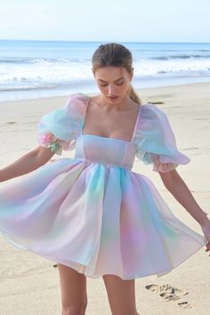 The Rainbow Puff Dress – Selkie