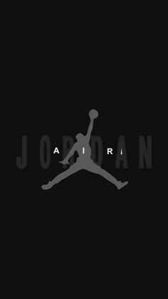 the jordan logo on a black background