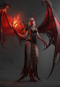 "Demon" by gwang-seop han Female Character Design Brunette, Female Monster, Female Demons, Fantasy Demon, Demon Girl, Demon Art, D&d Dungeons And Dragons, Mythical Creatures Art, Monster Design