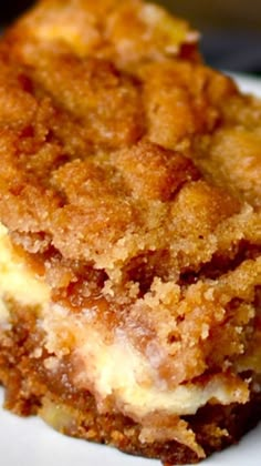 a piece of cake sitting on top of a white plate