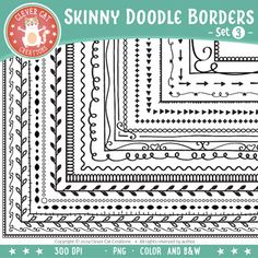 These skinny doodle borders are the perfect addition to your resources, adding a finishing touch to your product pages while giving you maximum, clutter-free space for your own educational content. The set includes 20 high-res black and white borders.Save $$$ get extra skinny borders, matching frames and page dividers when $$$ you buy the bundle!YOU MIGHT ALSO LIKE:Skinny Doodle Borders ClipartSkinny Doodle Borders Clipart 2Skinny Doodle Borders, Frames and Dividers Clipart Bundle*************** Doodle Borders Frames, Doodle Dividers, Divider Clipart, Page Dividers, Doodle Borders, Open Zip, Educational Content, Clip Art Borders, Free Space