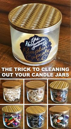 the trick to cleaning out your candle jars