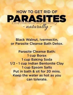 Parasite Cleanse Herbs, Get Rid Of Parasites Naturally, Parasites Cleanse, Herbal Parasite Cleanse, Skin Parasites, Bath Detox, Heal Thyself, Parasite Cleanse, Sick Remedies