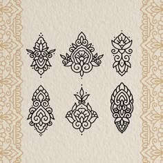 an ornate design on a piece of paper